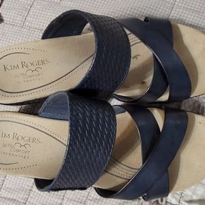 Navy sandals